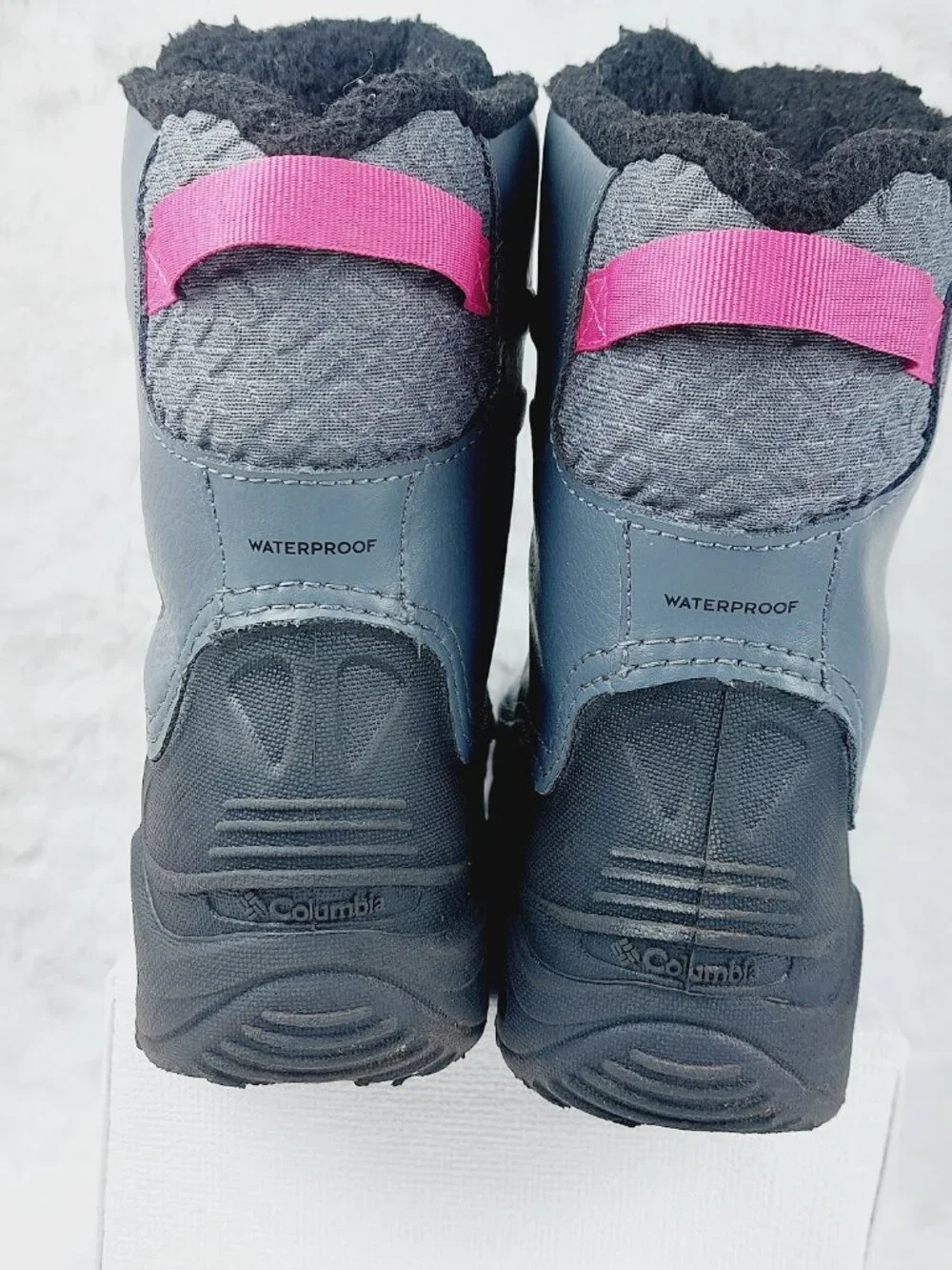 Columbia Girl's Graphite Pink Bugaboot Celsius Fur Ankle Winter Snow Boot Size 5